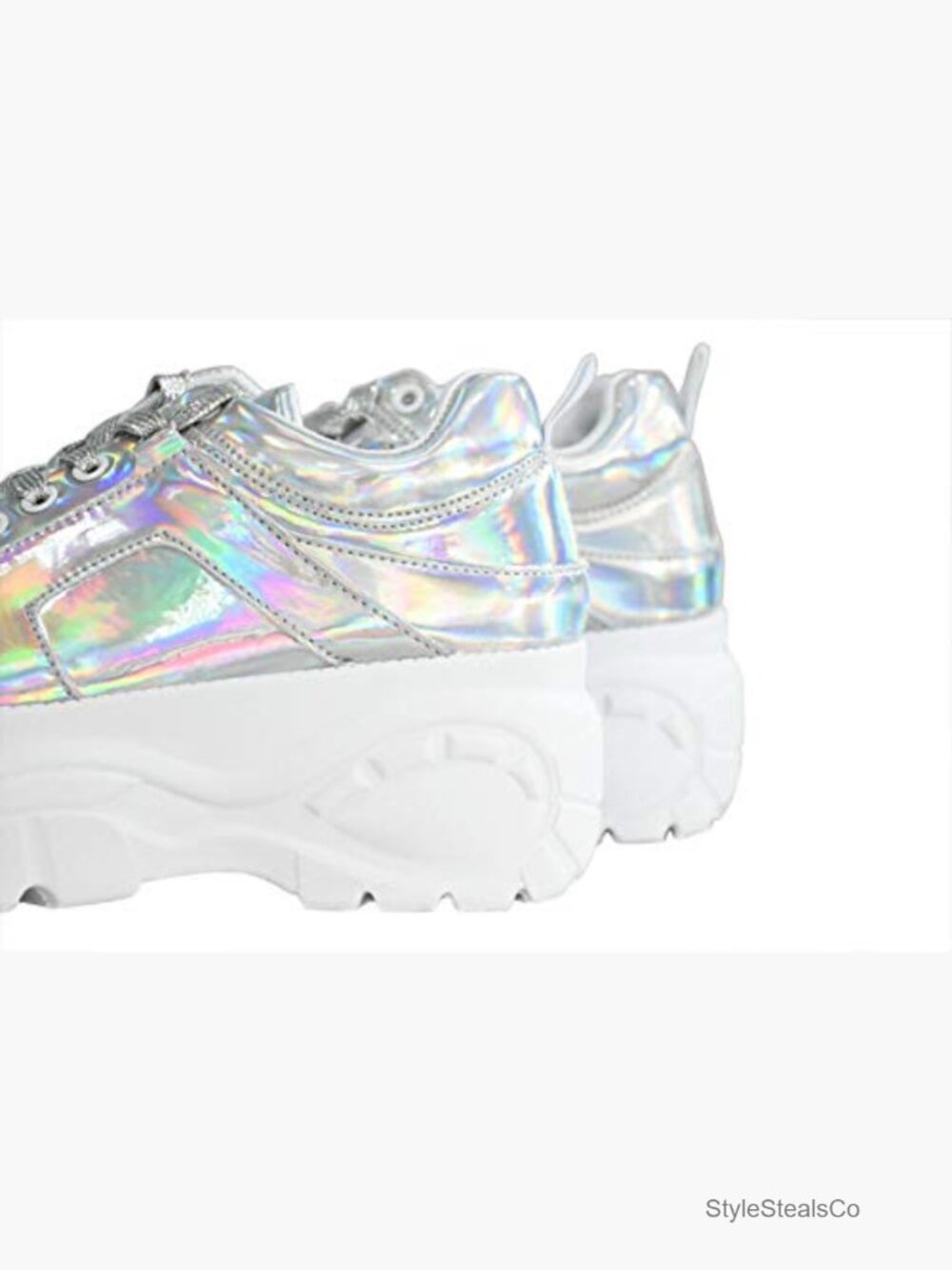 Chunky Platform Dad Colorblock Lace-Up Walking Sneakers - Picture 6 of 7